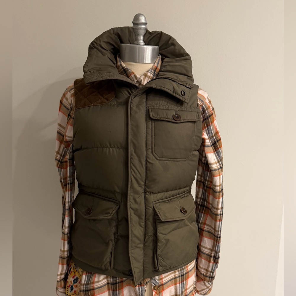 Ralph Lauren Rugby Women’s Green Down Puffer Vest - Size Medium - Picture 2 of 16